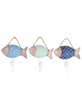 Patère poisson 1 bouton 3...