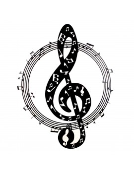 Décor mural clef de sol