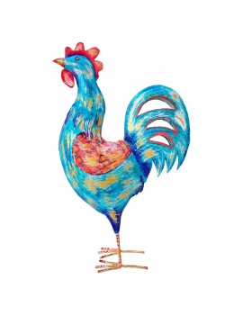 COQ en métal Statue...