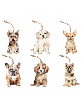 Pendentif chien 6 diff.