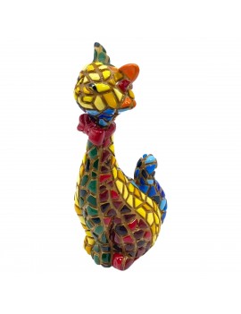 CHAT Assis Statue de 10cm...